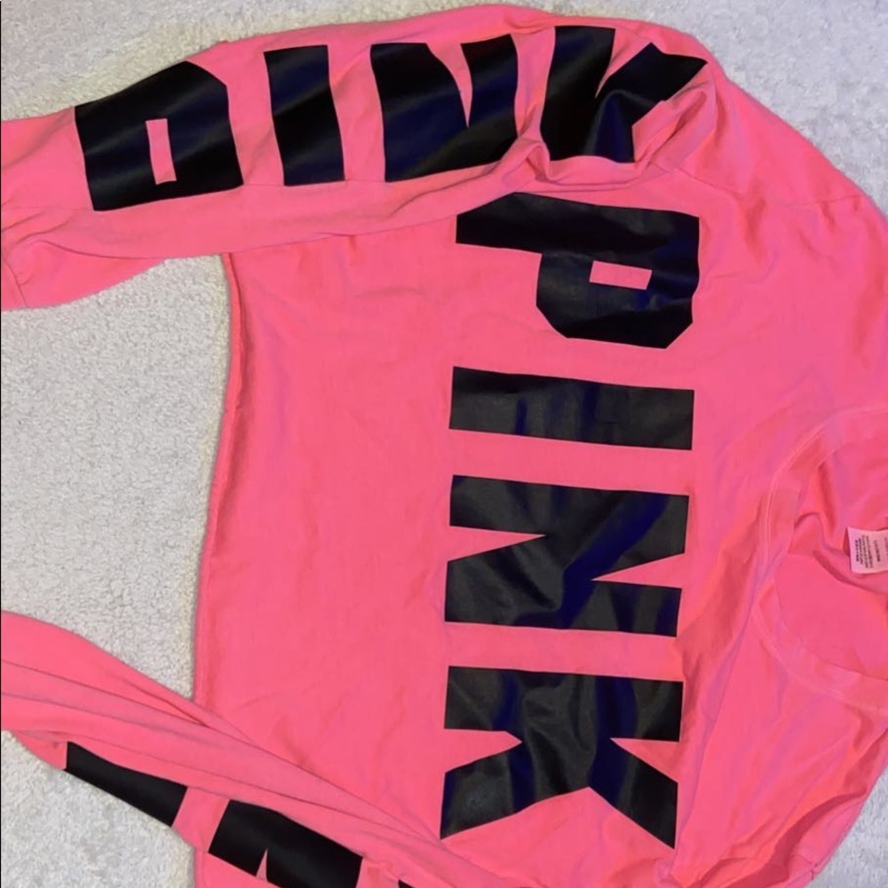 Hot Pink VS Pink Cropped Long Sleeve